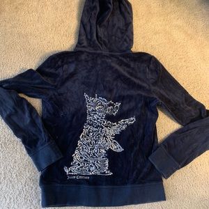 Juicy Couture Velvet Zip up Hoodie